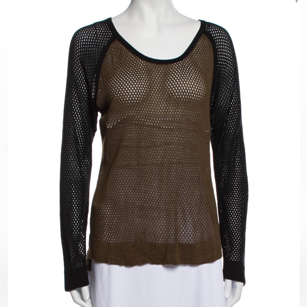 Rag & Bone Scoop Neck Long Sleeve large Top
